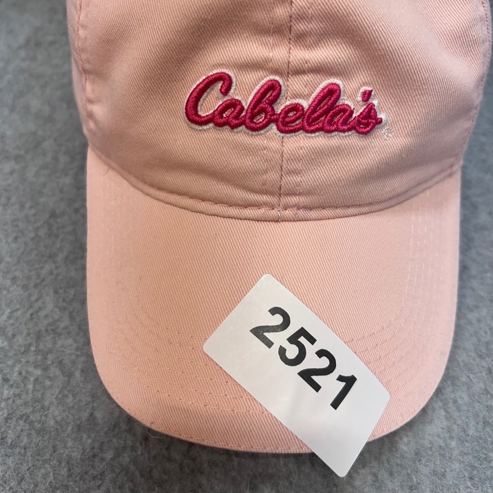 Cabelas Script Womens Pink Cabelas Baseball Hat Adjustable Strap OSFM - Picture 4 of 4